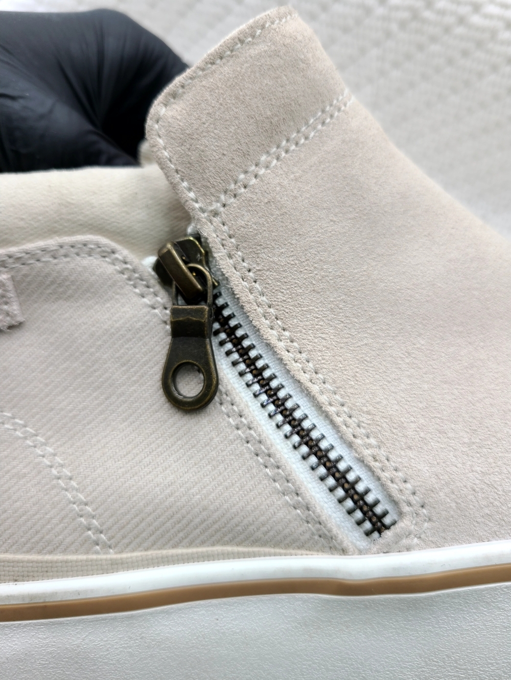 Keds Slip-On Sneakers in Cream and Black - Picture 5 of 7